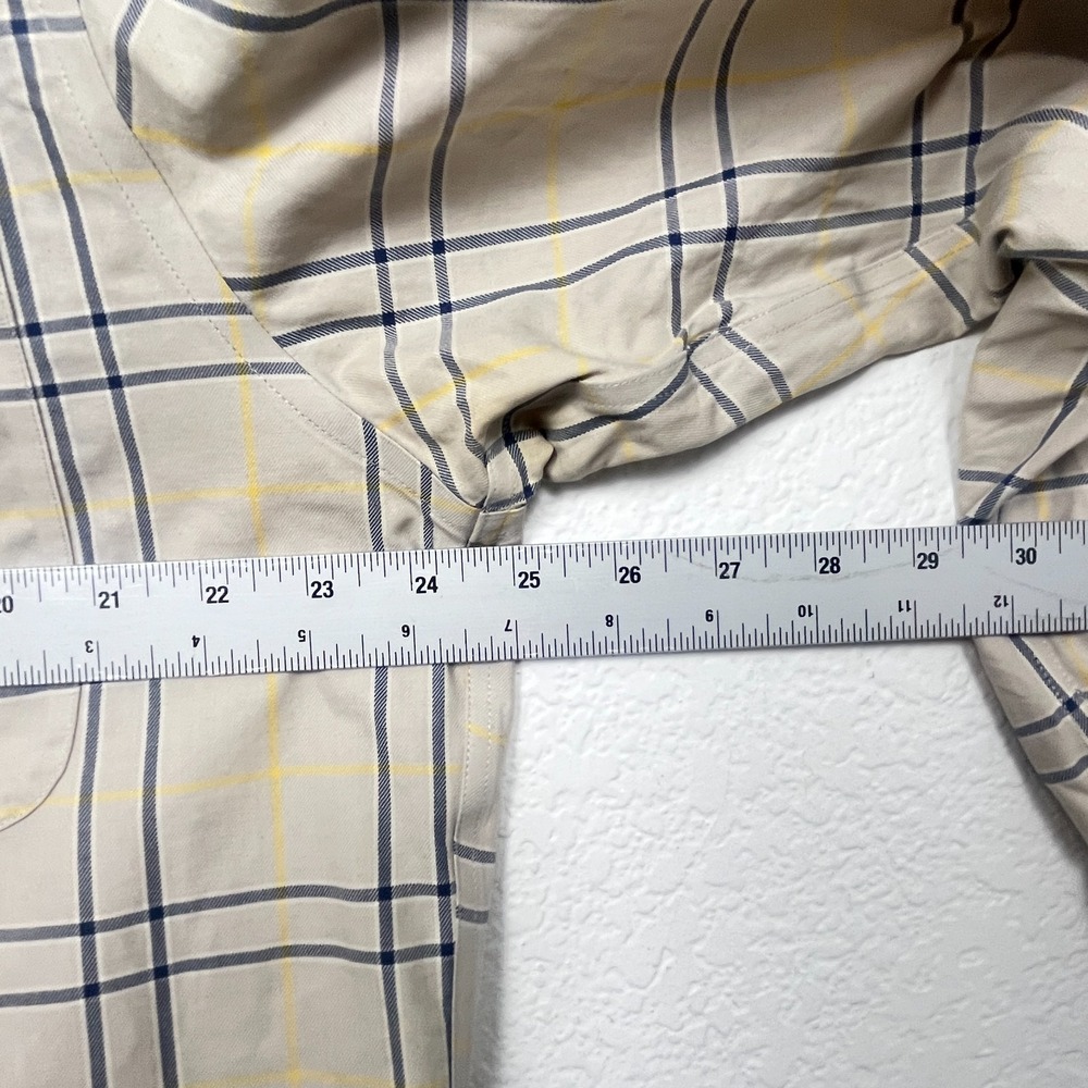 Cabela's Outfitters Series Shirt Mens Large Beige Grid Plaid Cotton Button Down‎ - Picture 12 of 13